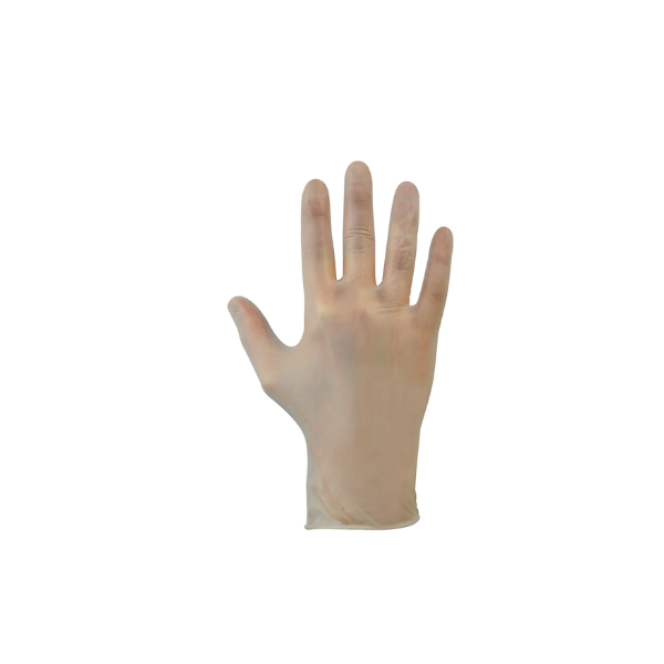 Clear vinyl powder free disposable gloves (100)