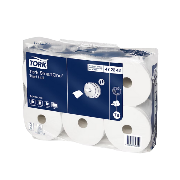 Tork SmartOne T8 Toilet Tissue Roll 2ply 472242-  (Case of 6)