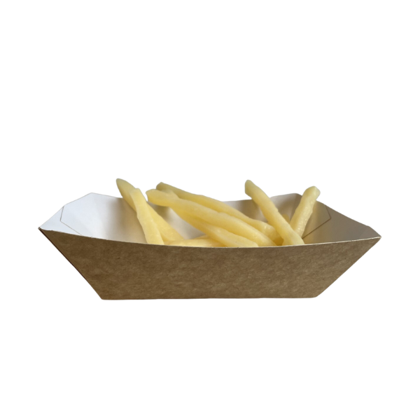 Small Kraft Chip Tray Compostable - (Case Of 500)