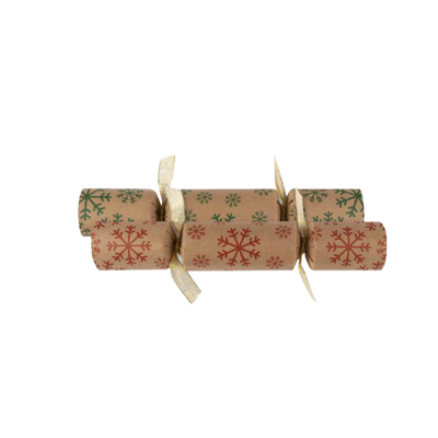 Christmas Crackers 9" Red/Green Kraft Snowflake x 100