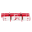 Christmas Crackers 11" kitted traditions red/white x 100