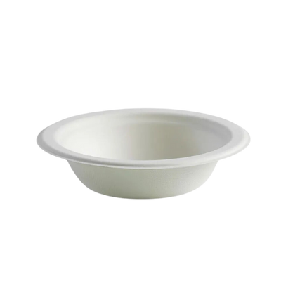 390ml / 12 oz White BioCane Bowls- 1000/Carton