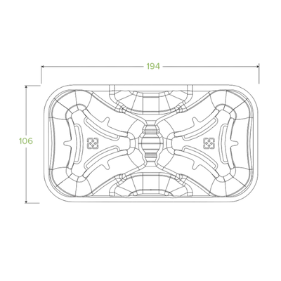 2 Cup BioCup Tray- 500/Carton