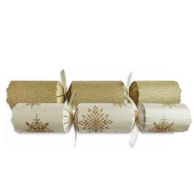 Christmas Crackers 12" Snowflake Sparkle Gold x 50