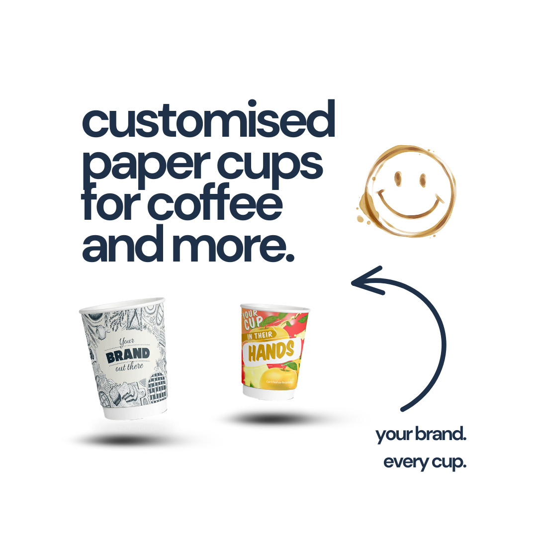 Custom branded cups for hospitality and beverage businesses