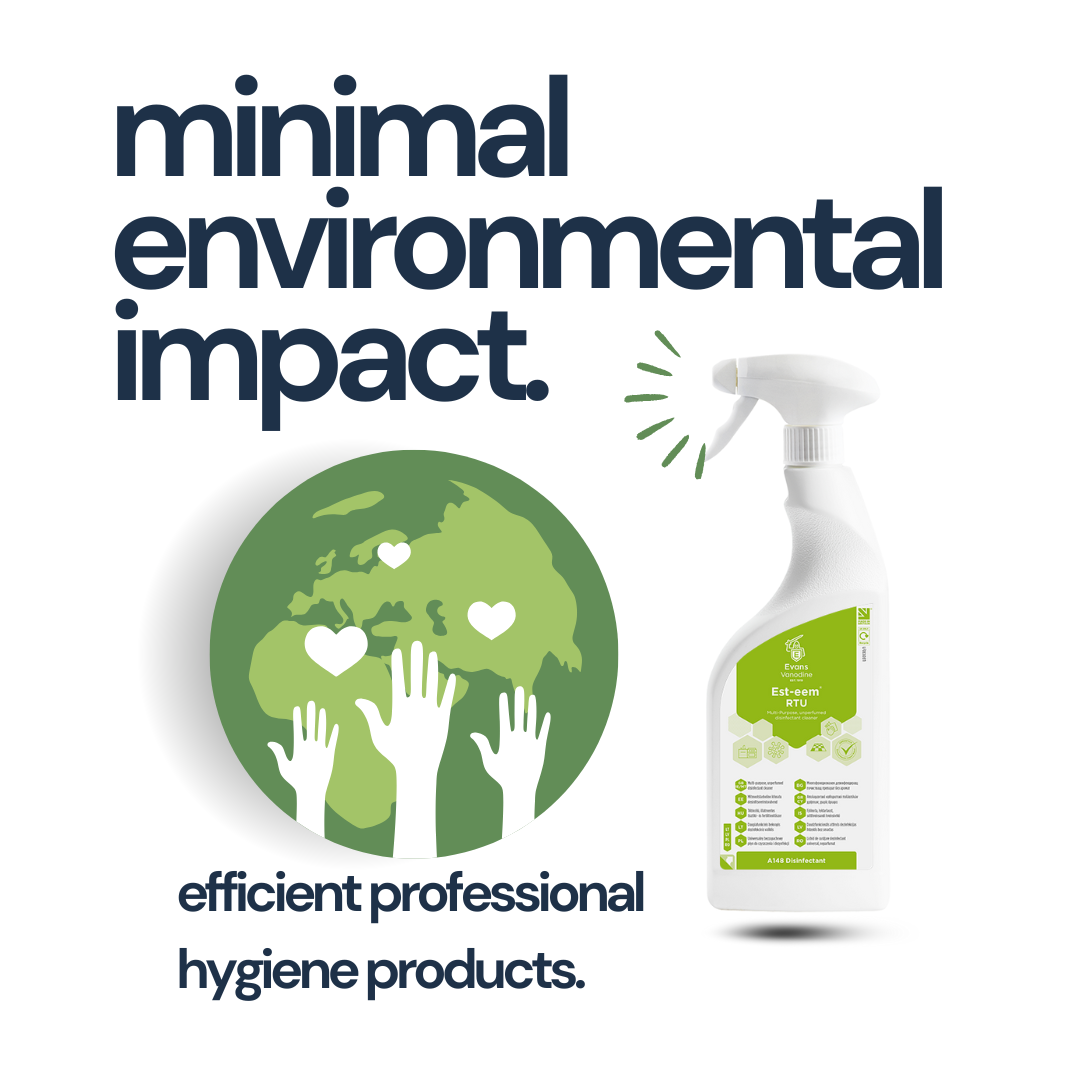 Environmentally friendly cleaning and hygiene chemicals with minimal environmental impact for commercial use