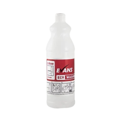 Evans EC9 1 Litre Empty Applicator Bottle with Angled Neck and Dispensing Cap - For Precise Under-Rim Application of EC9 Washroom Cleaner.