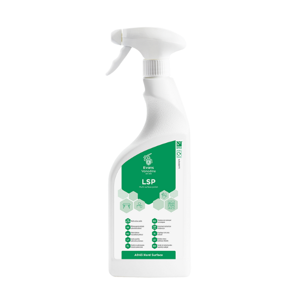 Evans L.S.P. 750ml Liquid Spray Polish - Professional Furniture Polish for Wood, Veneer, and Stainless Steel. Dust-Repellent and High-Gloss Finish.