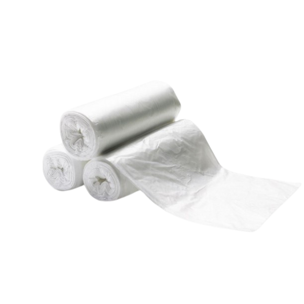 MD square clear bin liner 15x24x24 office waste bin liner pack of 500