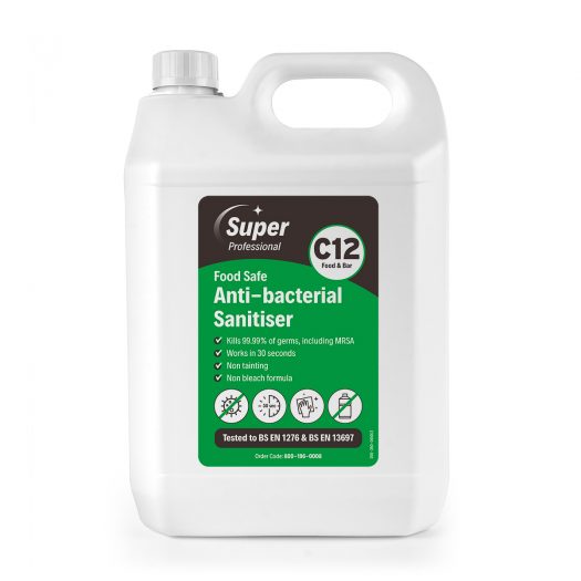 C12 Food Safe Anti-Bacterial Sanitiser (5L)