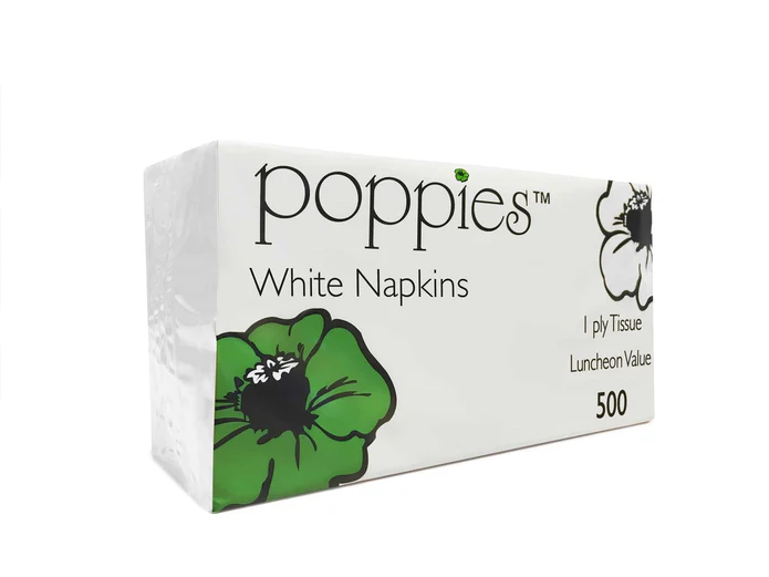 30cm 1ply White Napkin compostable x 5000