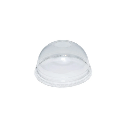9oz Clear Smoothie Cup Dome Lid with Hole -Recyclable x 2000