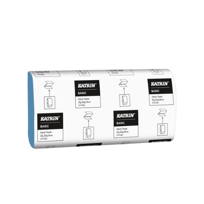 Katrin Basic Hand Towel Zig Zag Blue 1 ply x 5000