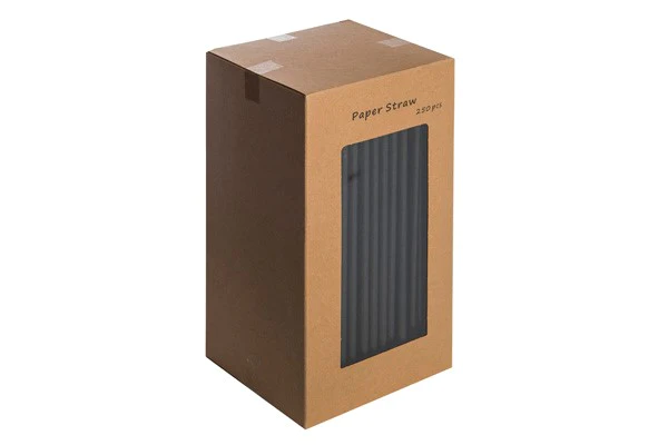 Compostable Paper Straws Black (Pack of 250)