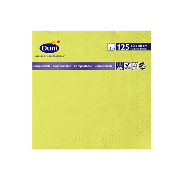 Duni Kiwi Tissue Paper Napkin 40cm 2ply x 1250