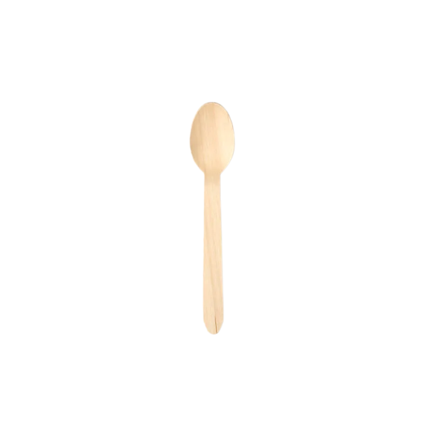 Compostable Disposable Wooden Teaspoon x 1000