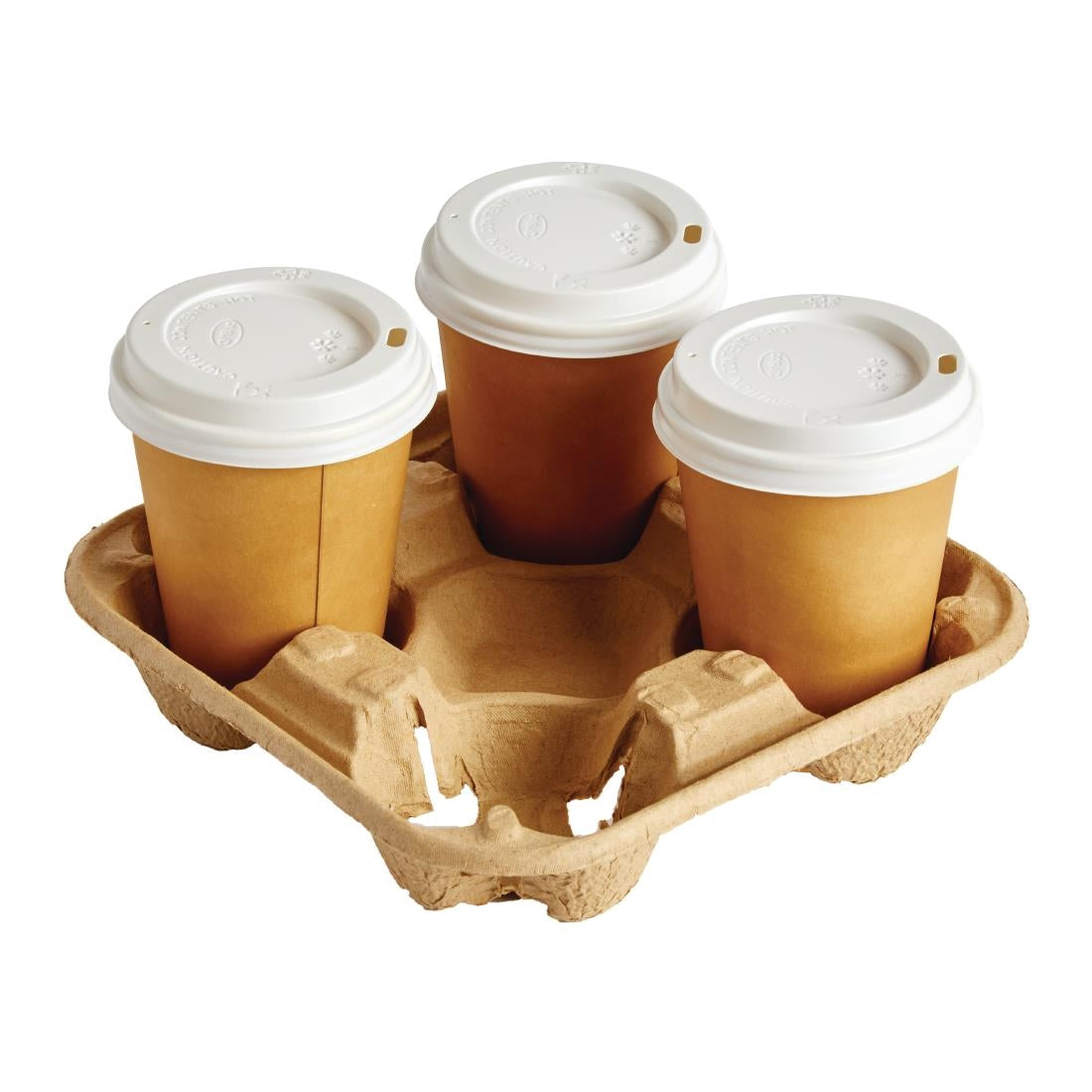 Recyclable Cup Carrier Trays 4 Cup (Pack of 180)
