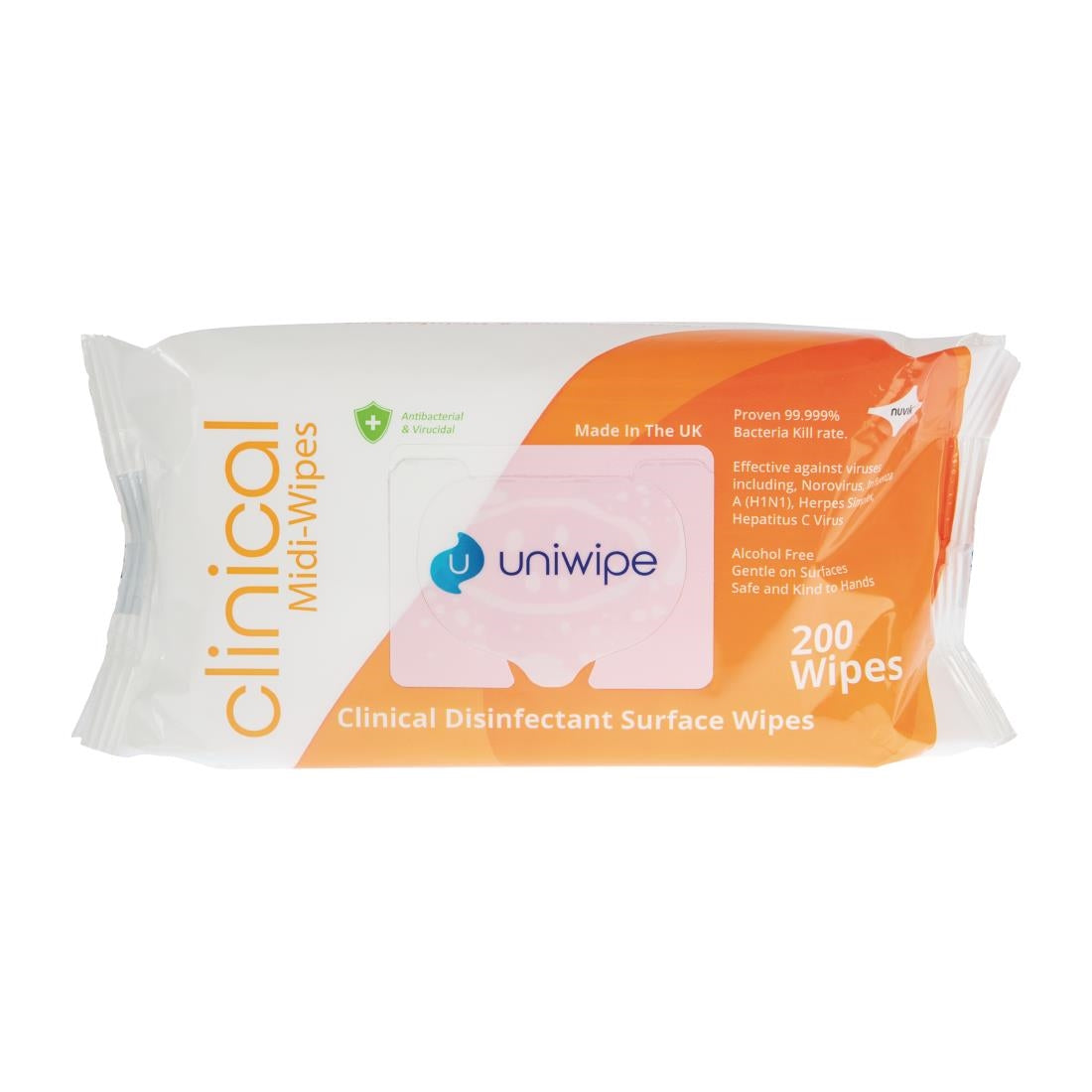 Uniwipe Clinical Disinfectant Surface Wipes (Pack of 200)