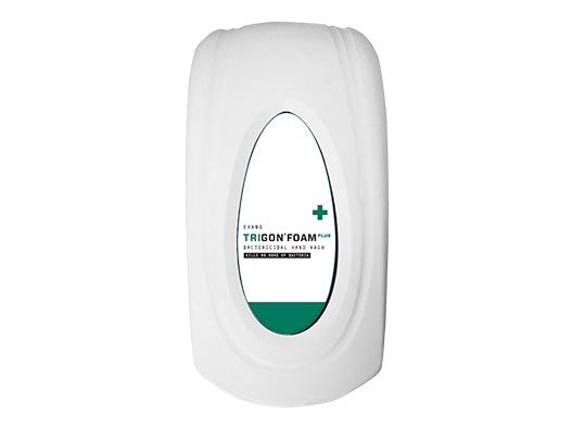 Evans Vanodine Evolve 1L foam cartridge dispenser, D091AEV model with 0.6ml pump, sealed mess-free reloading for foaming hand wash, supplied by Vertella Lancaster.