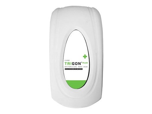 Evans Vanodine Evolve liquid soap dispenser, available in 900ml bulk fill or 1L cartridge options, ergonomic dirt-trap free design for hospitals and schools, supplied by Vertella Lancaster.