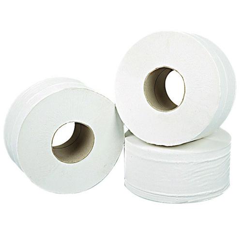 White 2ply Recycled Mini Jumbo Toilet Roll 80mm core x 12